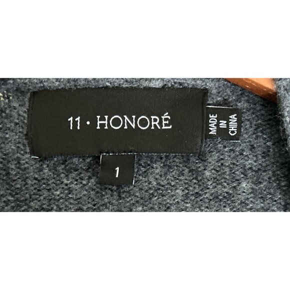 11 Honoré Womens Charcoal Gray Wool & Cashmere Open Front Long Cardigan Sweater - Picture 7 of 8